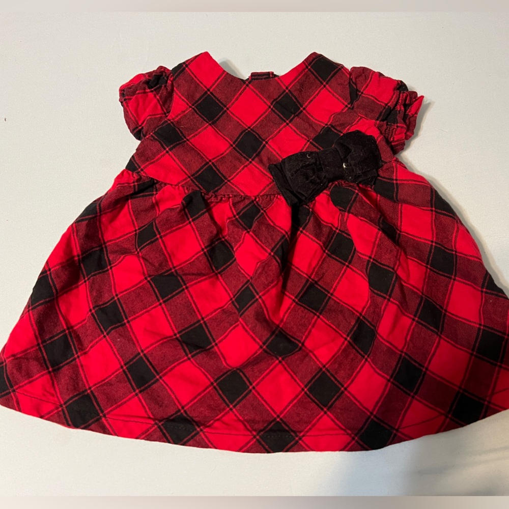 5 items for $20/ Just one you red black plaid dress 3 months